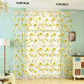 Romantic Bedroom Window Flower Pattern Sheer Curtain Room Divider Home Decor. 
