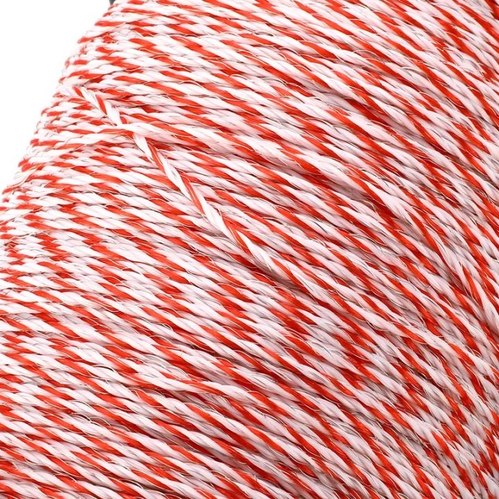 250M Durable Roll Electric Fence Rope With Steel Poly Rope for Animal Fencing Ultra Low Resistance Wire and Accessory hot