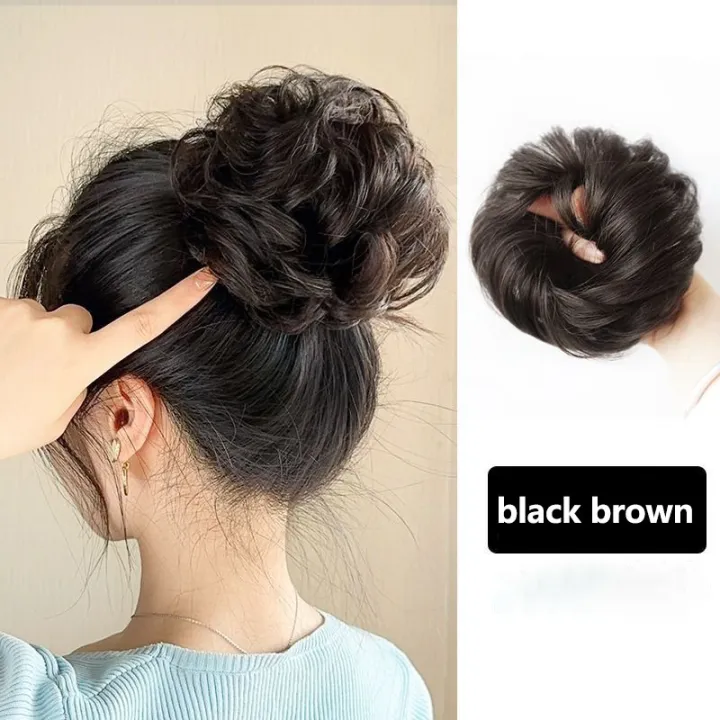 Cute%20Ball%20Head%20Wig%20Black%20Light%20Brown%20Headband%20Girl%20Natural%20Scrunchie%20Hairdo%20Natural%20Fluffy%20Simulation%20Hair%20Accessories%20-%20Image%208