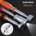 Telescopic Magnetic Pen with Light Mini Portable Magnet Pick Up Tool Extendable Pickup Rod Stick for Picking Up Screws Nut Bolt. 