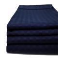 Pure Cotton Self Striped Bedsheets- Navy Blue. 