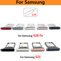 New For Samsung S21 S20 Plus Ultra Fe Dual SIM Card Slot SD Card Tray Holder Adapter Replacement Spare Parts. 