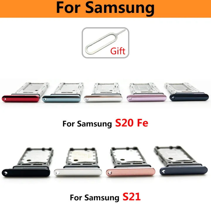 New%20For%20Samsung%20S21%20S20%20Plus%20Ultra%20Fe%20Dual%20SIM%20Card%20Slot%20SD%20Card%20Tray%20Holder%20Adapter%20Replacement%20Spare%20Parts%20-%20Image%204