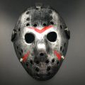 【HUT】 Movie Hockey Mask Jason Voorhees Friday The 13Th Horror Scary Mask Halloween Party Cosplay Masks For Adult Men Halloween Gift. 