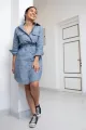 Savannah Denim Shirt Dress -Stone Blue. 