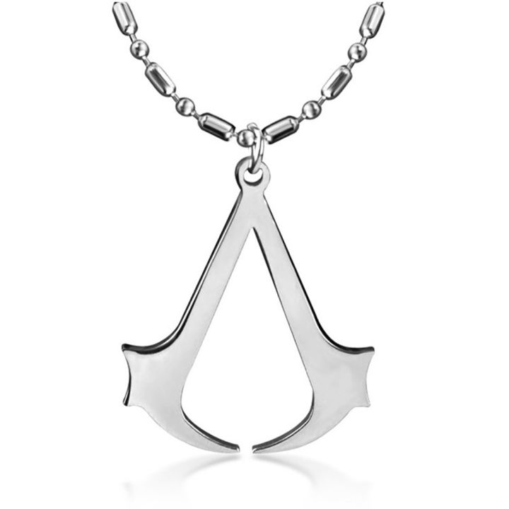 Men's%20Assassin's%20Creed%20Altair%20Game%20Logo%20Steel%20Cosplay%20Chain%20Pendant%20Necklace%20-%20Image%204