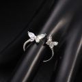 Light Luxury Shining Butterfly Opening Rings Adjustable Design Gentle Temperament Delicate Rings Girls Daily Fashion Versatile Jewelry. 