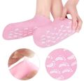 Moisturizing Gel Socks Foot Care Gel Moisturizing Silicone Socks Non Slip Heel Socks Chapped Foot Care Socks Women Men Soft Feet Rough Skin Pedicure Comfortable Spa Silicone Gel Lined Moisturizing Socks, Full Feet Protector Beauty Foot Mask for Softening. 