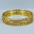 Hight Quality Fashion Gold Plated bangal ESH Lover round shape bangel Stylish two Bangle With Stone For Women. 