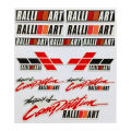 【Miga Plaza】RALLIART Logo Sticker PU 3D Car Side Rear Emblem Badge Sticker Decal for Mitsubishi Whole SET. 