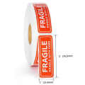 FRAGILE Warning Sticker Labels for Shipping #1 (7.5cm x 2.5cm - 25Pcs) [S 088]. 
