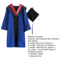 Graduation Uniform Multipurpose Bachelor Hat Graduation Cloak Photography Props Set. 