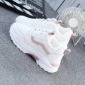 Breathable White Shoes for Women Spring and Summer New Korean Style Clunky Sneakers Women's All-Matching Sneakers for Girls Platform Shoes. 