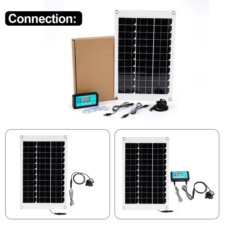 DC%2012V%20Brushless%20Solar%20Water%20Pump%20Kit%20Time%20Control%20Solar%20Controller%20350L/H%20Ultra-quiet%20Submersible%20Motor%20Garden%20Fountain%20Decor%20-%20Image%203