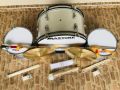 Maxtone School Marching Band Instruments Full Set 24'' Bass Drum, 2pcs 14'' Side Drum, 14'' Cymbal pair, 60'' Leader Mace Silver Colour maxtone 24 inch bass drum 14 inch side drum 14 inch maxtone cymbal 60 inch 5 feet leader mace. 