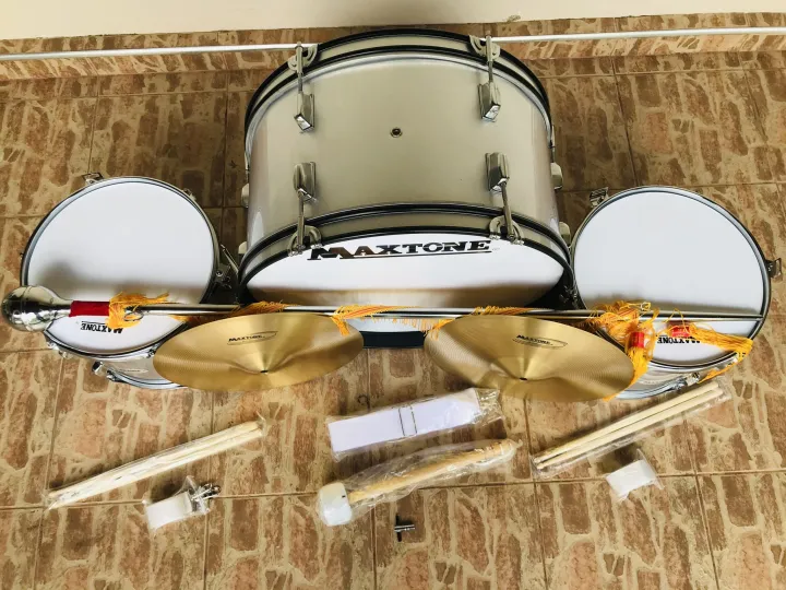 Maxtone%20School%20Marching%20Band%20Instruments%20Full%20Set%2024''%20Bass%20Drum,%202pcs%2014''%20Side%20Drum,%2014''%20Cymbal%20pair,%2060''%20Leader%20Mace%20Silver%20Colour%20maxtone%2024%20inch%20bass%20drum%2014%20inch%20side%20drum%2014%20inch%20maxtone%20cymbal%2060%20inch%205%20feet%20leader%20mace%20-%20Image%202