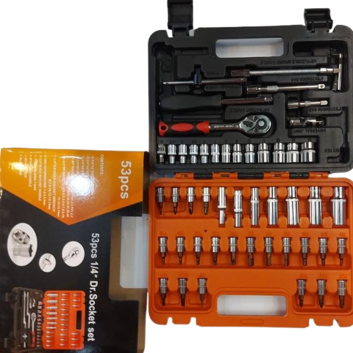 53 Pcs 1/4 Inch Drive Universal Joint Tools Set Box | Daraz.lk