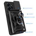 Quiberk for Xiaomi Redmi Note 12 4G Phone Case Slide Camera Cover Magnetic Kickstand Hard Shockproof Armor Back Casing. 