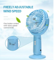 DP Rechargeable Fan 7606 Portable emergency rechargeable handheld high-speed battery-operated LED light travel-friendly multi-speed cooling. 