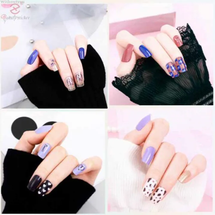 Withoutyou%20Set%20Nail%20Full%20Cover%20Cartoon%20Cute%20Nails%2014%20%5BBeautyDealsMALL%5D%20Tips:%20High%20Quality%20Latest%20Women's%20Stickers:%20Tiger%20Animal%20Rubberized%20Nails%20Manicure%20-%20Image%203