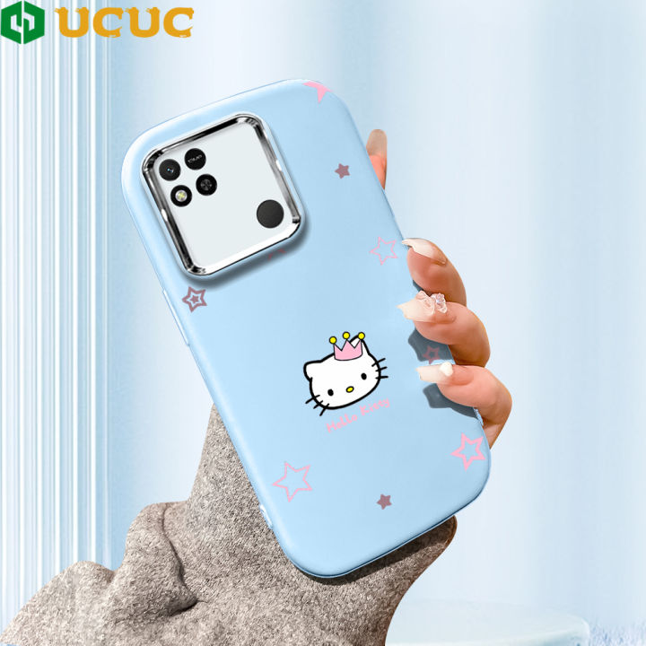 UCUC%20for%20Redmi%209C%20Redmi%2010A%20Back%20Cover%20Hello%20Kitey%20Luxury%20Plating%20Lens%20Soft%20Candy%20Phone%20Case%20-%20Image%202