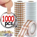 500/1000 s Portable Jewelry Price Tag Brown Self Adhesive Barbell Stickers DIY Necklace Tool Ring Bracelet Exhibitor Packaging. 