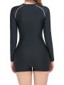 Surfing Long Sleeve Swimsuit 2023 Women Slim Swimwear Female Zipper One Piece Rash Guard Diving Clothes Bathing Swimming Suit. 