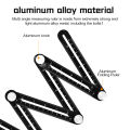 12 Fold Aluminium Alloy Ruler Multi Angle Measuring Rulers Ceramic Tile Opening Positioning Template Tools Architecture Working Craftsman Builders Multipurpose Utility Tool. 