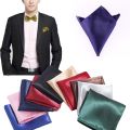 Fancy Black Mens Wedding Business Prom New Solid Blazer Satin Plain Prom Hankerchief Jacket Pocket Square Suit Boys Hanky. 