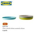 IKEA KALAS Kids Plate, mixed colours - 6 pcs. 