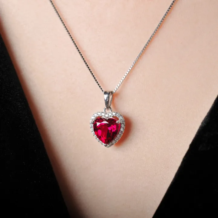 Potiy%20Heart%20Shape%203.6ct%20Created%20Ruby%20Pendant%20Necklace%20No%20Chain%20925%20Sterling%20Silver%20for%20Women%20Daily%20Wedding%20Party%20Jewelry%20-%20Image%206