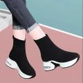 Height Increasing Insole Women's Shoes Boots Spring and Autumn2023New Women's Boots Stretch Knitted Sports Casual Socks Short Boots Mid-Calf. 