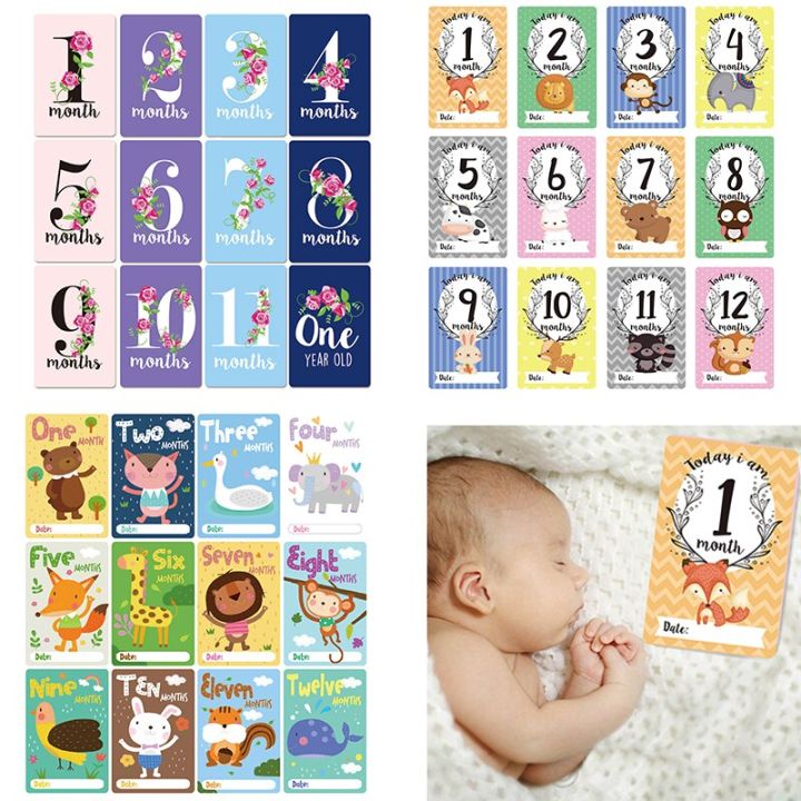 Sheet Milestone Photo Cards Baby Age Cards Baby Milestone Cards, Baby ...