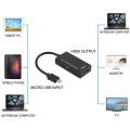 OH  Mini Micro USB To HDMI Adapter Converter Cable Portable Micro USB Male To Female HDMI Adapter Cable Black. 