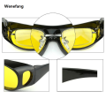 Wenefang New Style Car Night Vision Sunglasses For Driving Goggles Unisex Driver HD Night Day Driving Wrap Around Anti Glare Sunglasses. 