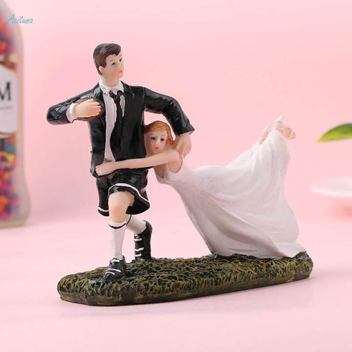 Wedding Cake Topper Toppers Stand Ornament Portable Couple Statue