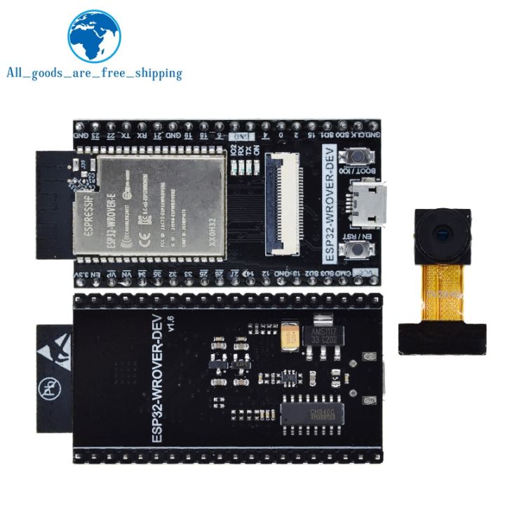 TZT ESP32 CAM Camera Module ESP32-WROVER Board with Camera Wi-Fi Bluetooth Module for Arduino IDE C Python Code OV2640