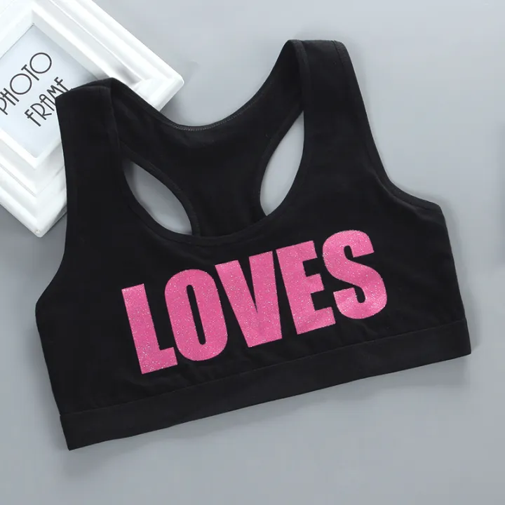 Black/White%20Kids%20Bra%20For%20Girls%20Letters%20Love%20Printed%20Teen%20Girl%20Training%20Bras%20Puberty%20Underwear%20Adolescent%20Vest%20Children%20Tank%20Tops%20-%20Image%202