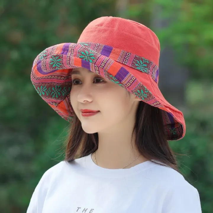 Reversible%20Fisherman%20Hat%20Sun%20Hat%20Female%20Summer%20Uv%20Protection%20Face%20Cover%20Sun-Proof%20Hat%20Outing%20and%20Biking%20Big%20Brim%20Sun%20Hat%20-%20Image%205