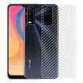 Ultra Thin Clear Slim Fit Transparent Carbon Fiber  3D Cut Matte Back Sticker Back Screen Protector For VIVO Y1S/Y91C/Y20/Y30/Y50/Y51/V20/V20SE. 