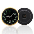 12 Inch Round Large Luminous Wall Clock Glow in the Dark Non-Ticking Indoor Decor -Golden. 