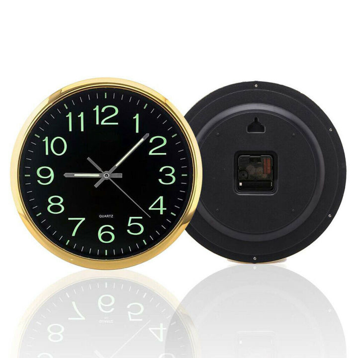 12%20Inch%20Round%20Large%20Luminous%20Wall%20Clock%20Glow%20in%20the%20Dark%20Non-Ticking%20Indoor%20Decor%20-Golden%20-%20Image%204