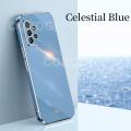 For Samsung Galaxy A32 4G Back Cover Fashion Shiny Plating Square Bumper Camera Protection Case Soft Silicone Shockproof Protective Mobile Phone Cases. 
