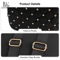LouisWill Backpack Women Shoulder Bag Waterproof Nylon Backpack Large Capacity Backpack Lightweight Laptop Backpack Casual Zipper Packs With Rivets Decoration Rhombic Lattice Design for Girls Teens Women’ Fashion. 
