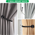 6pcs Curtain Holdback Hooks Metal Curtain Holdback Hooks Wall Mounted Curtain Tieback Hook Decorative Window Curtain Holdbacks Drapes Curtain Holder. 