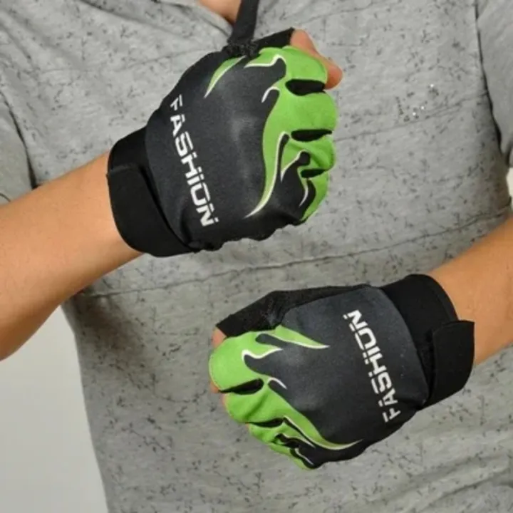 HOT%201pair%20Half%20Finger%20Fingerless%20Cycling%20Gloves%20Men%20Outdoor%20Sports%20Gym%20Cycling%20Gloves%20Hiking%20Gel%20Half%20Finger%20Breathable%20Bike%20Gloves%20-%20Image%203