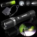 Flashlight Torch SWAT 3.7V LED Rechargeable Heavy Duty Flash Light with Full Box. 