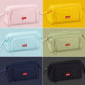 Pencil Case With Multiple Compartments Simple Stationery Case Double Layer Pencil Case Large Capacity Pencil Bag Canvas Pencil Case. 