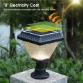 Outdoor Pillar Lights Solar Charging IP65 Waterproof Column Lamp Post Lights Courtyard Lamp Headlight Pillar Fence Post Garden lights For Courtyard Fence Column. 