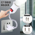 E27 Lamp Base Universal EU US Plug Bulb Holder With Switch Adjustable Socket Holder Energy Saving LED Desk Bulb Base Converter 1Pcs. 